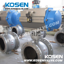 Cast Steel Eccentric Ball Valves with Pneumatic Actuator
